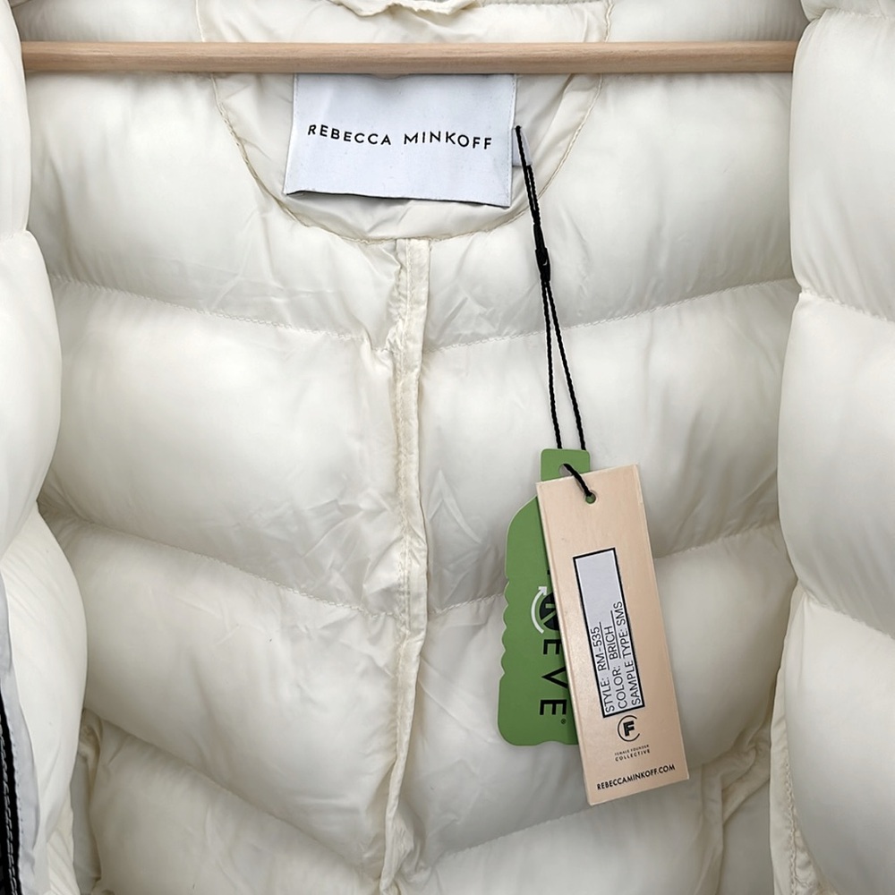 Rebecca Minkoff Quilted Hooded lightweight Puffer Jacket - Picture 4 of 6